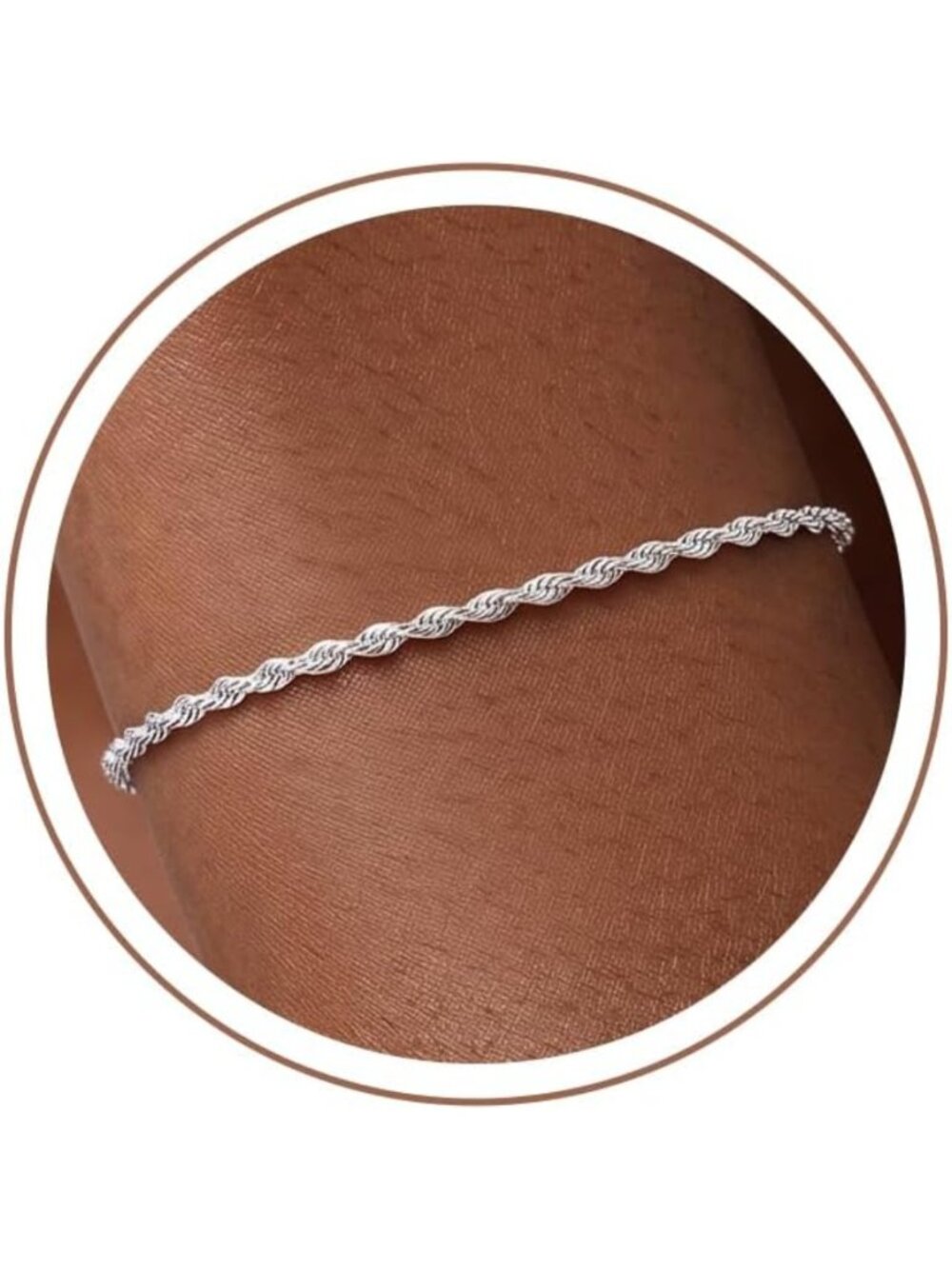 925 Sterling Silver Rope Bracelet for Women - Elegant 2.5MM Jewelry Gift